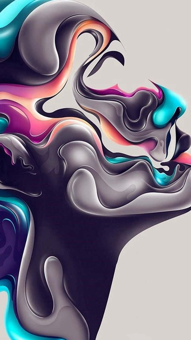 Abstract_ Fluid_ Face_ Art.jpg Wallpaper