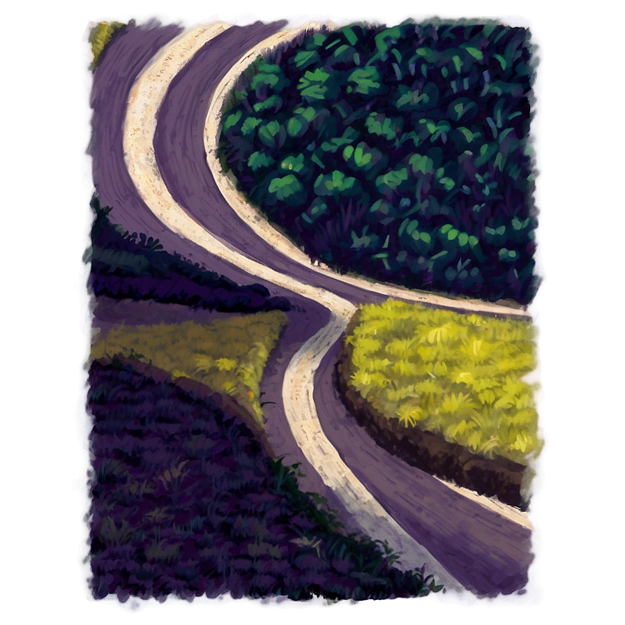 Abstract Forked Path Painting PNG