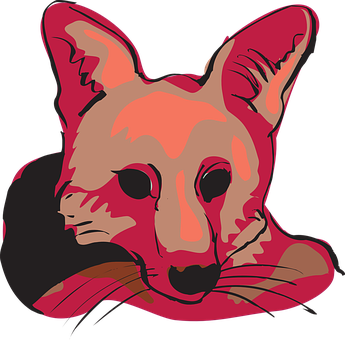 Abstract Fox Illustration PNG