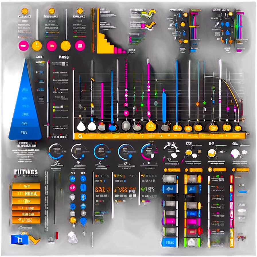 Abstract Futuristic Control Panel Graphic PNG