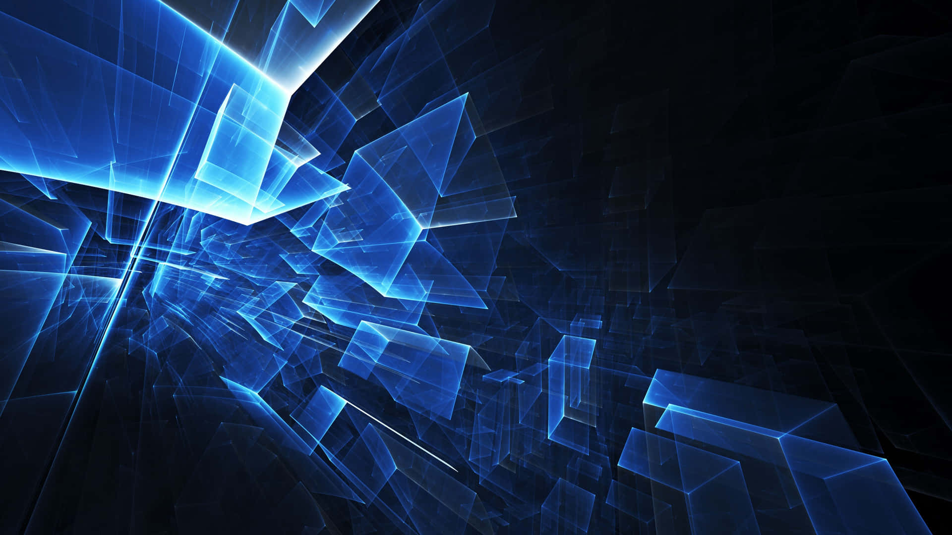 Blue Cubes Abstract Gaming Wallpaper
