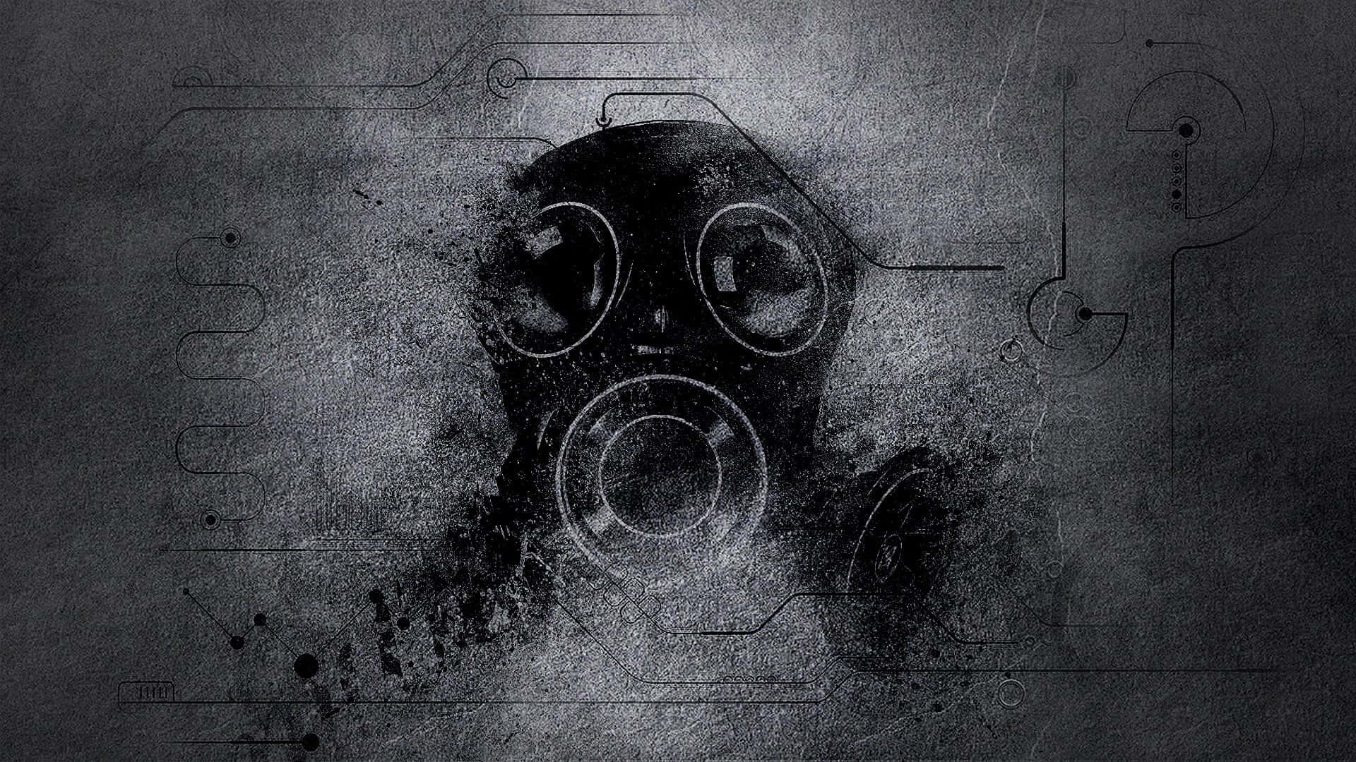 Abstract Gas Mask Artwork Wallpaper