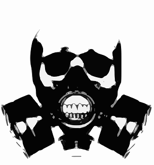 Abstract Gas Mask Artwork PNG