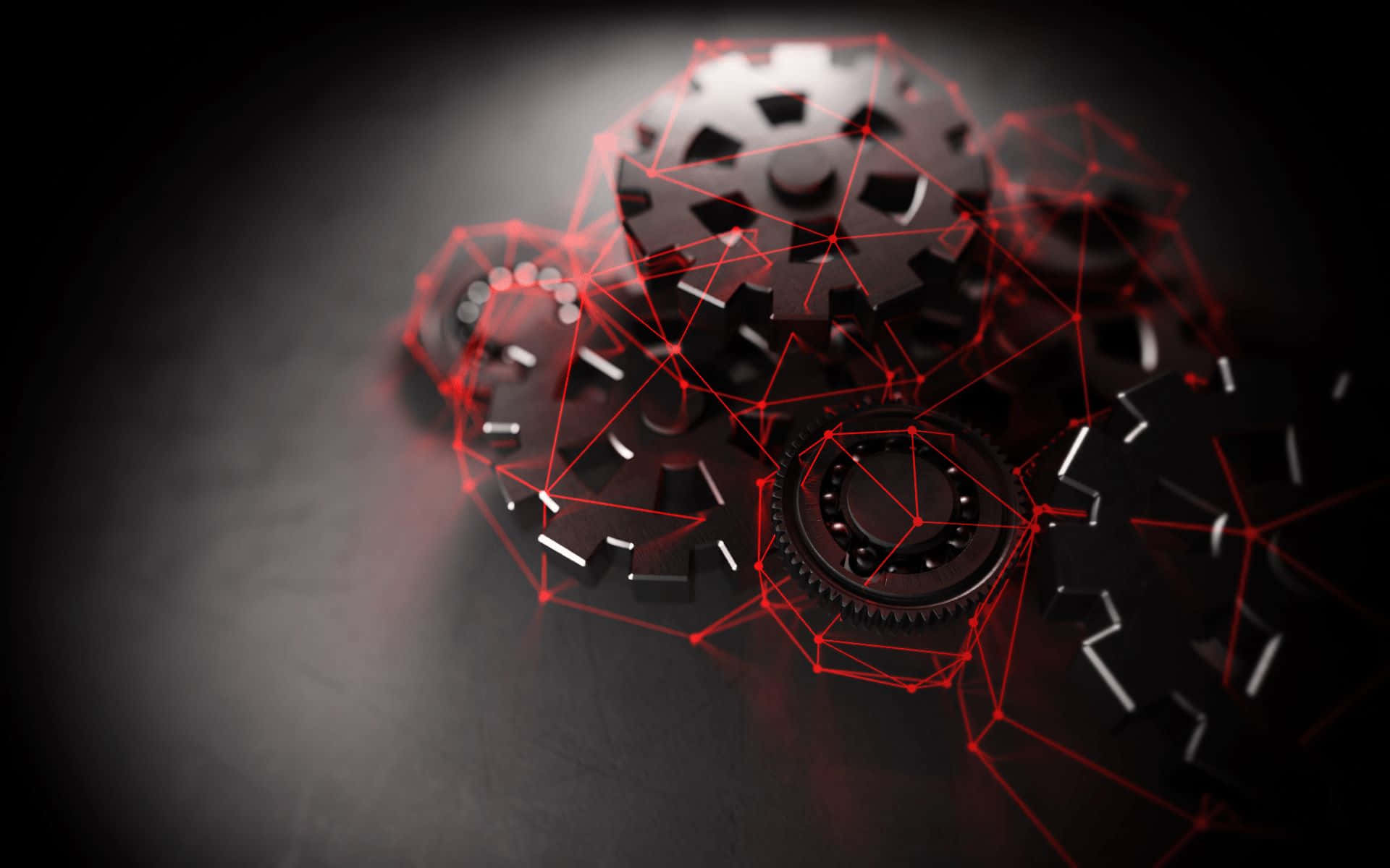 Abstract Gears Network Concept Wallpaper