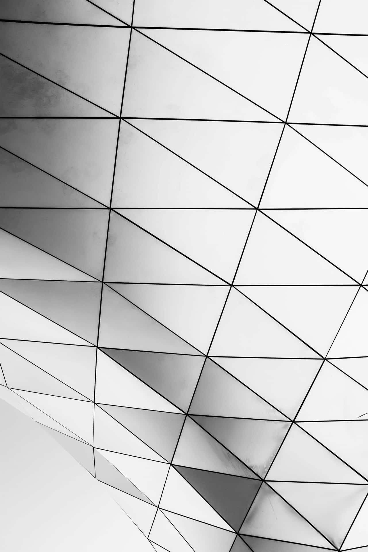 Abstract Geometric Architecture Gray Scale Wallpaper