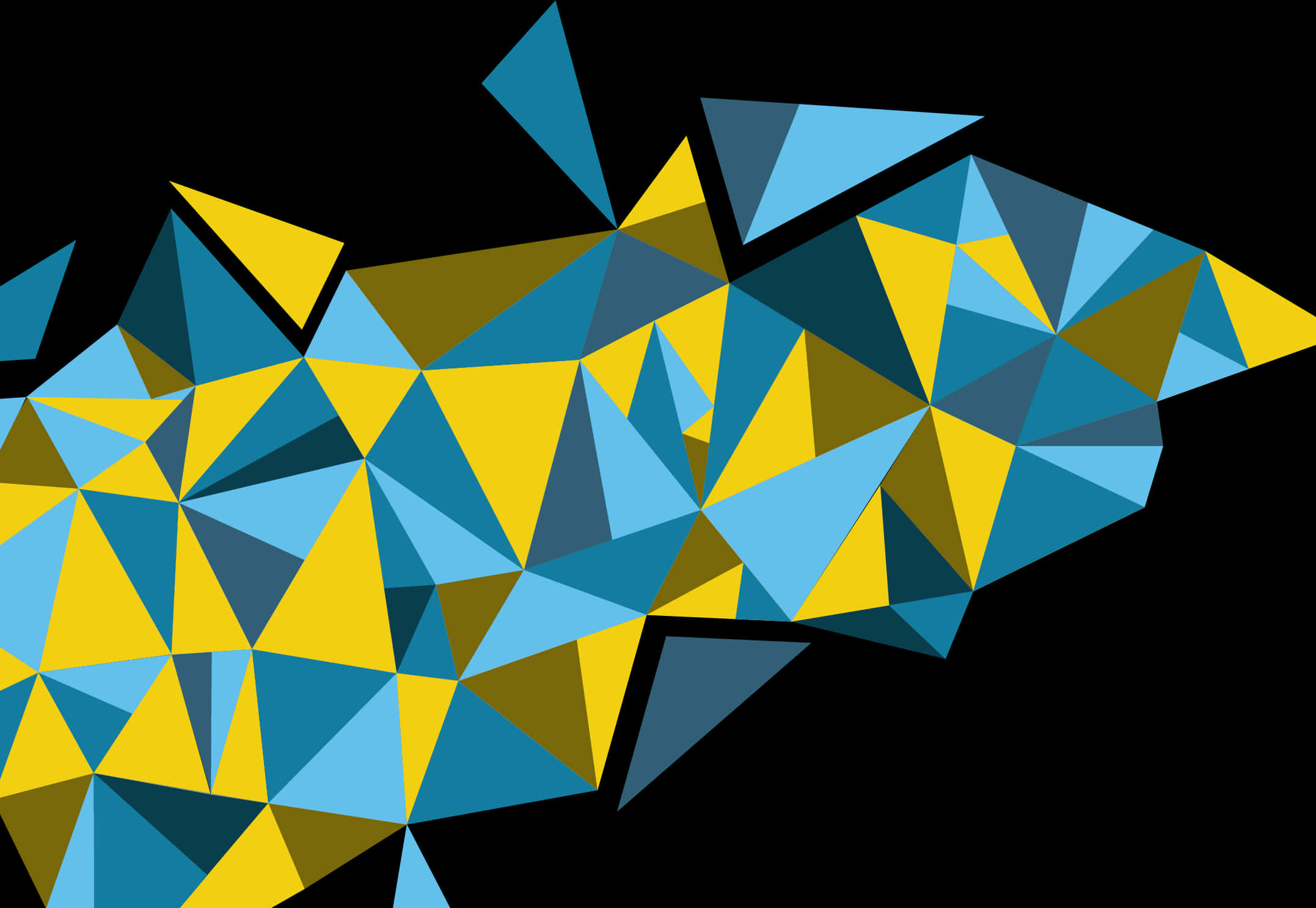 Abstract Geometric Background Blue Yellow PNG