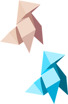 Abstract Geometric Birds PNG