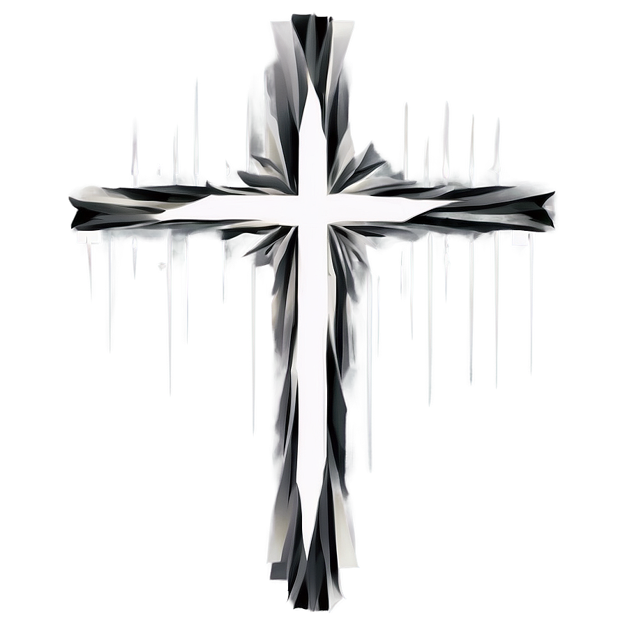 Abstract Geometric Black Cross Png Dfq PNG