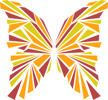 Abstract Geometric Butterfly Art PNG
