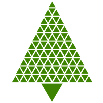 Abstract Geometric Christmas Tree PNG