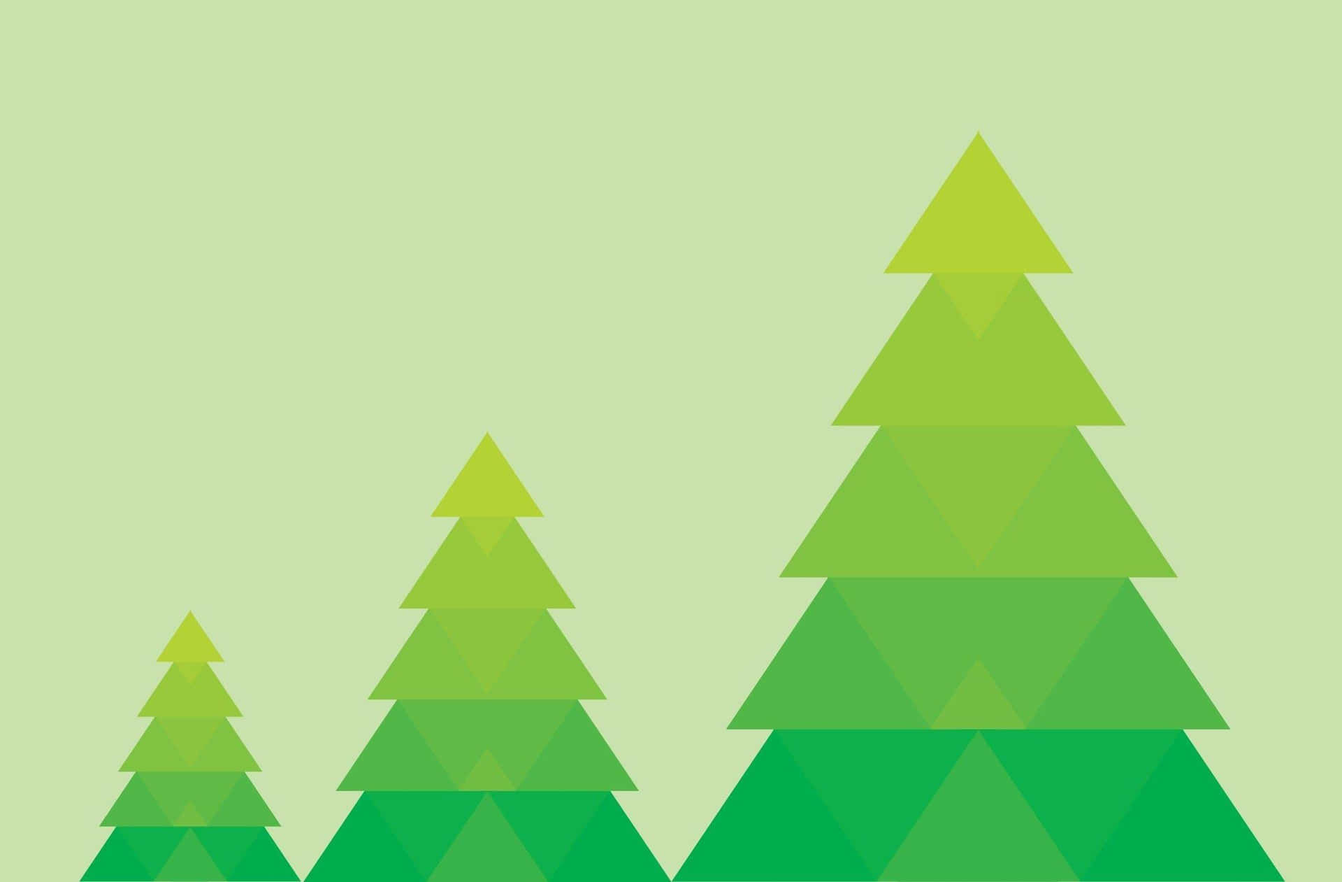 Abstract Geometric Christmas Trees Wallpaper