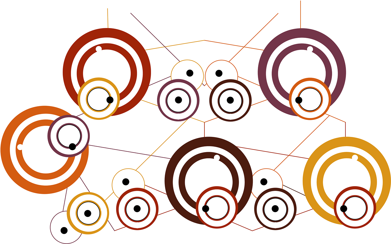 Abstract Geometric Circles Connected PNG