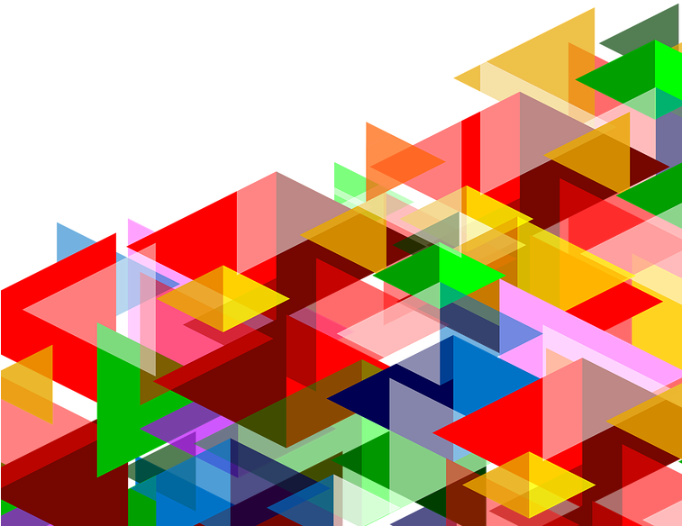 Abstract Geometric Color Blocks PNG