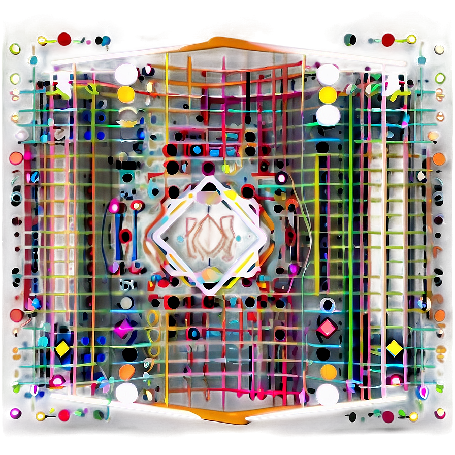 Abstract Geometric Color Explosion PNG