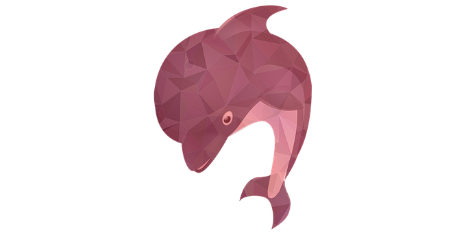 Abstract Geometric Dolphin Artwork PNG