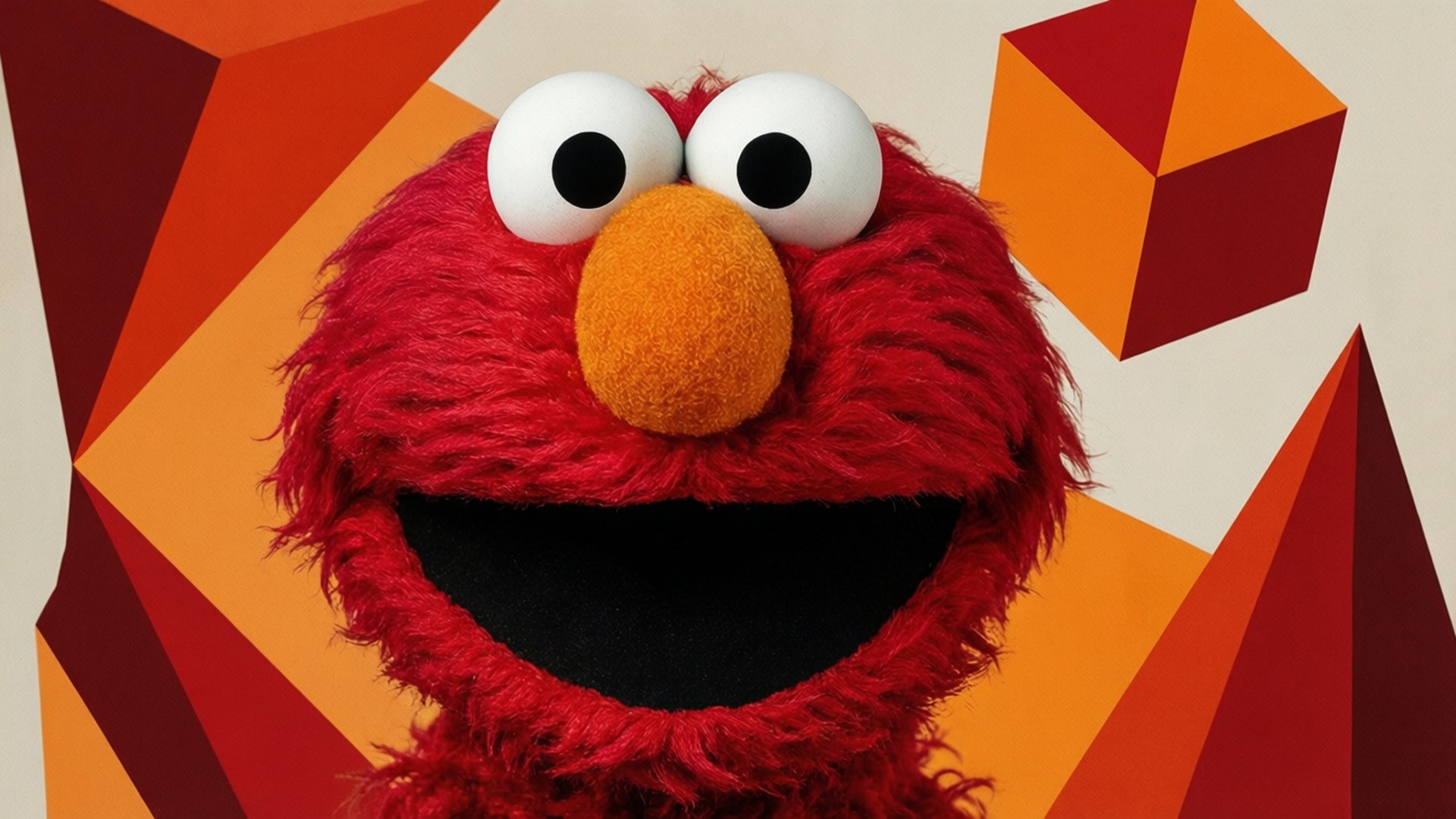 Abstract Geometric Elmo Wallpaper