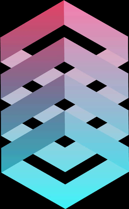 Abstract Geometric Gradient Art PNG