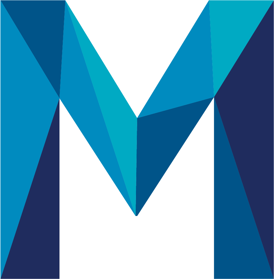 Abstract Geometric Letter M PNG