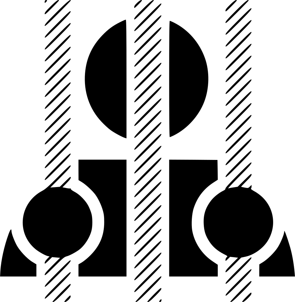 Abstract Geometric Prison Design PNG