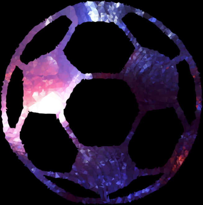 Abstract Geometric Soccer Ball Art PNG