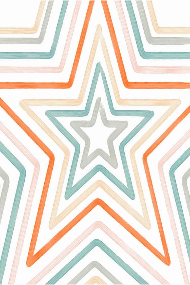 Abstract Geometric Star Pattern Wallpaper