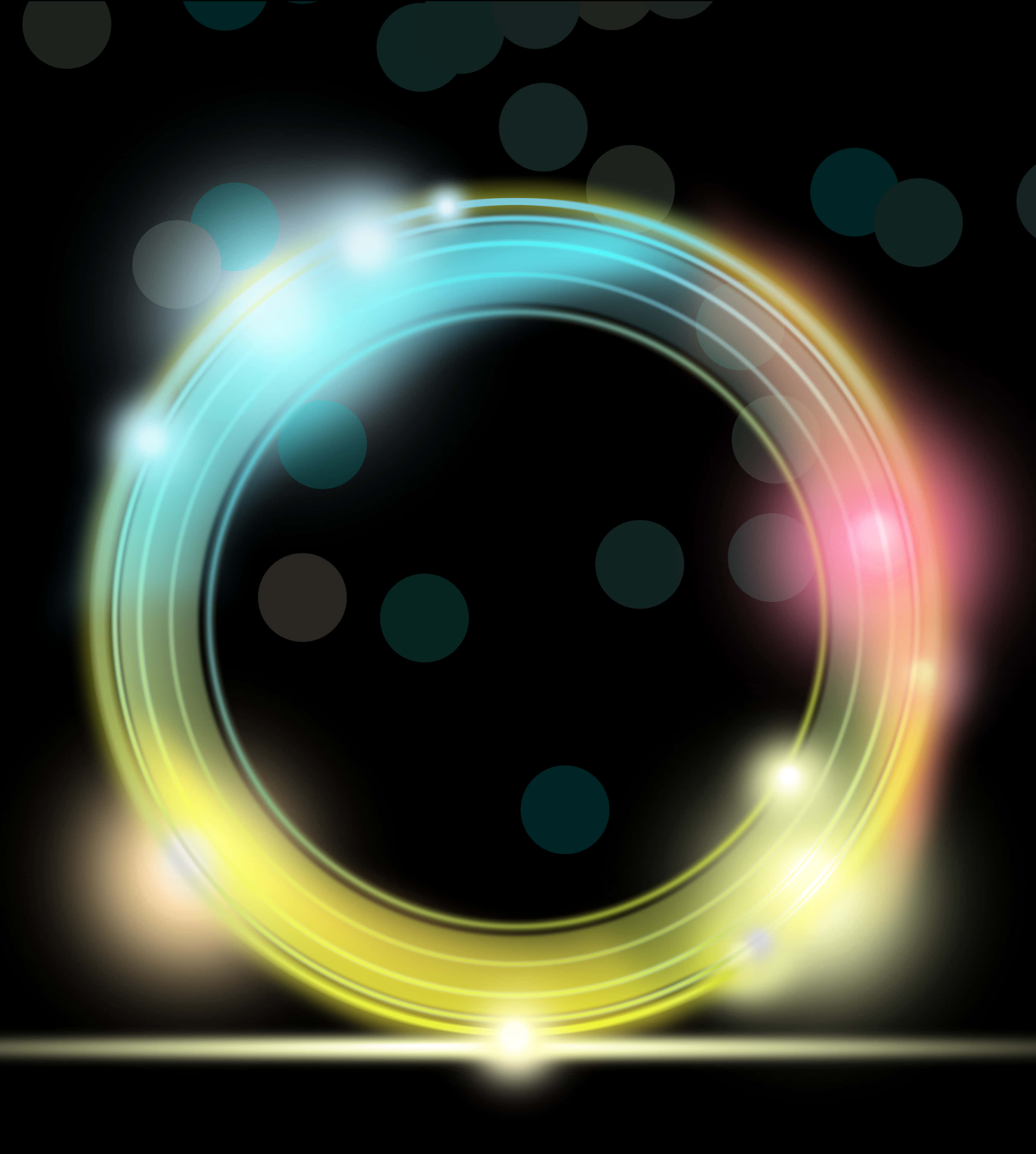Abstract Glowing Circle Vector PNG