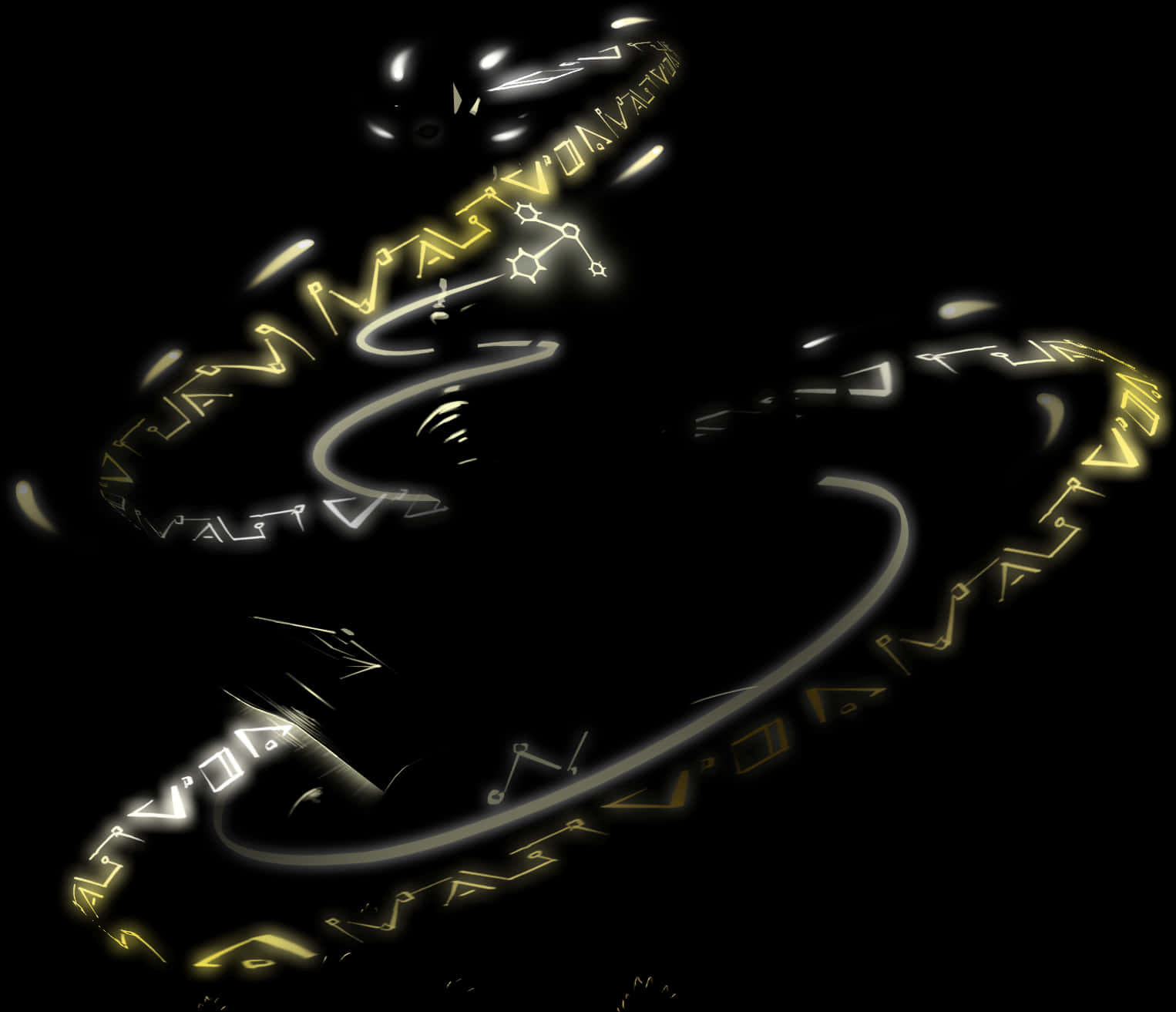 Abstract Glowing Swirls PNG