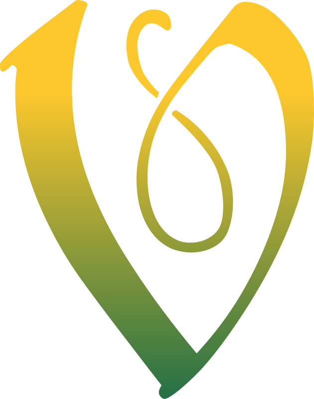 Abstract Golden Green Gradient Logo PNG