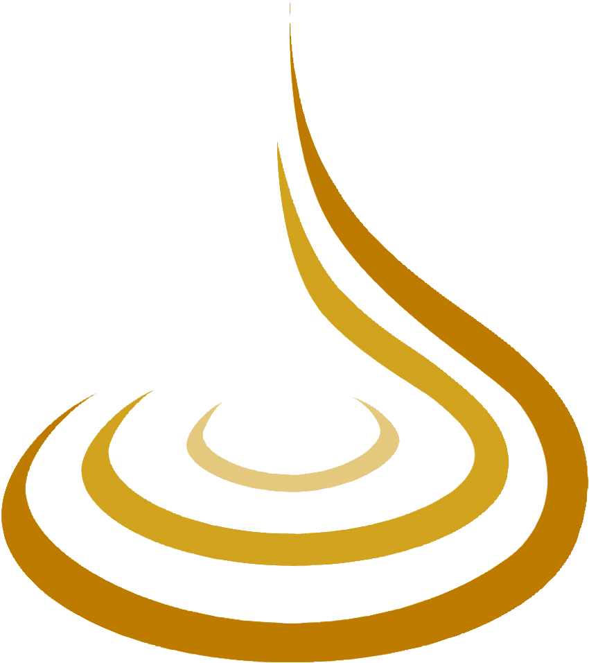 Abstract Golden Oil Drop Design PNG