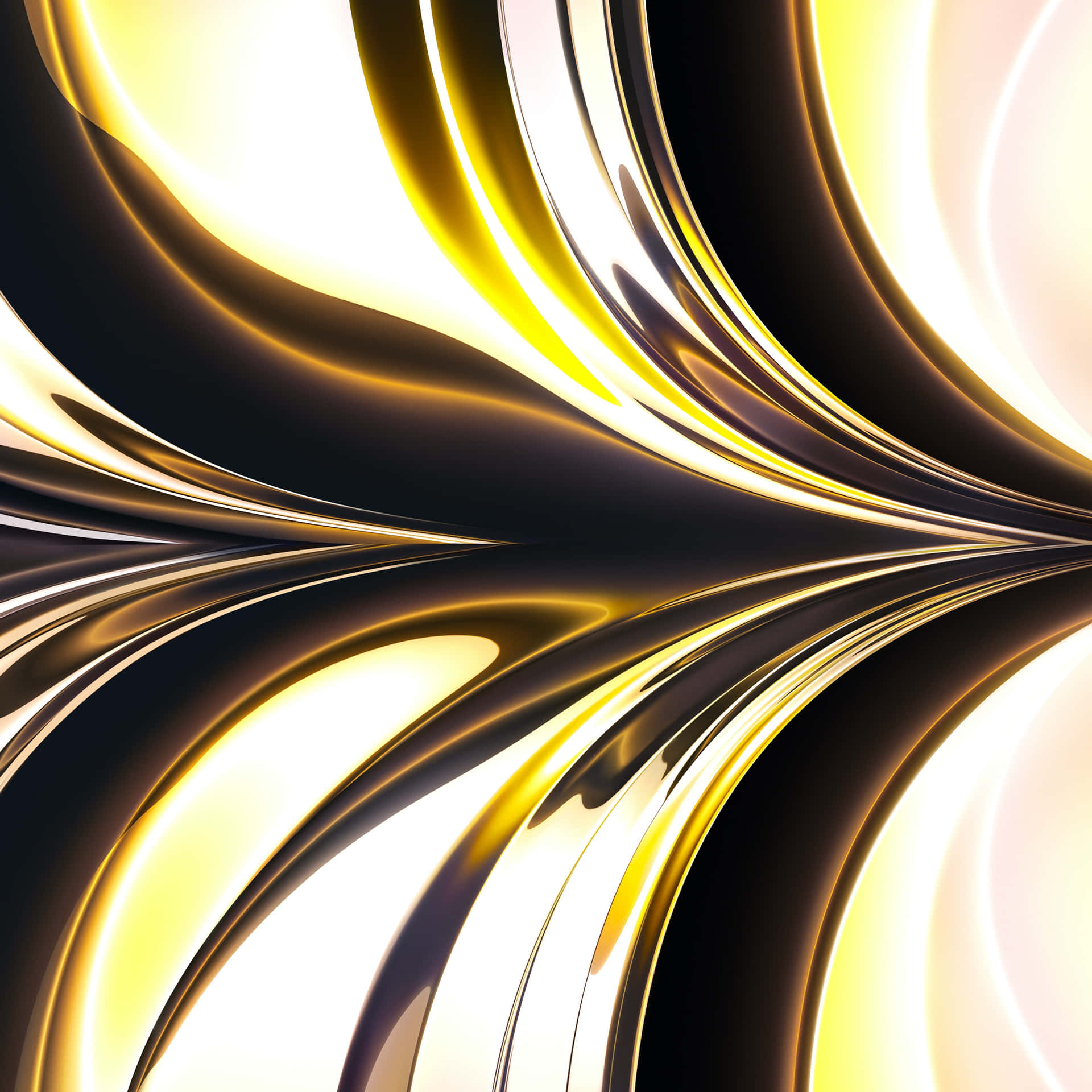 Abstract Golden Swirls Wallpaper