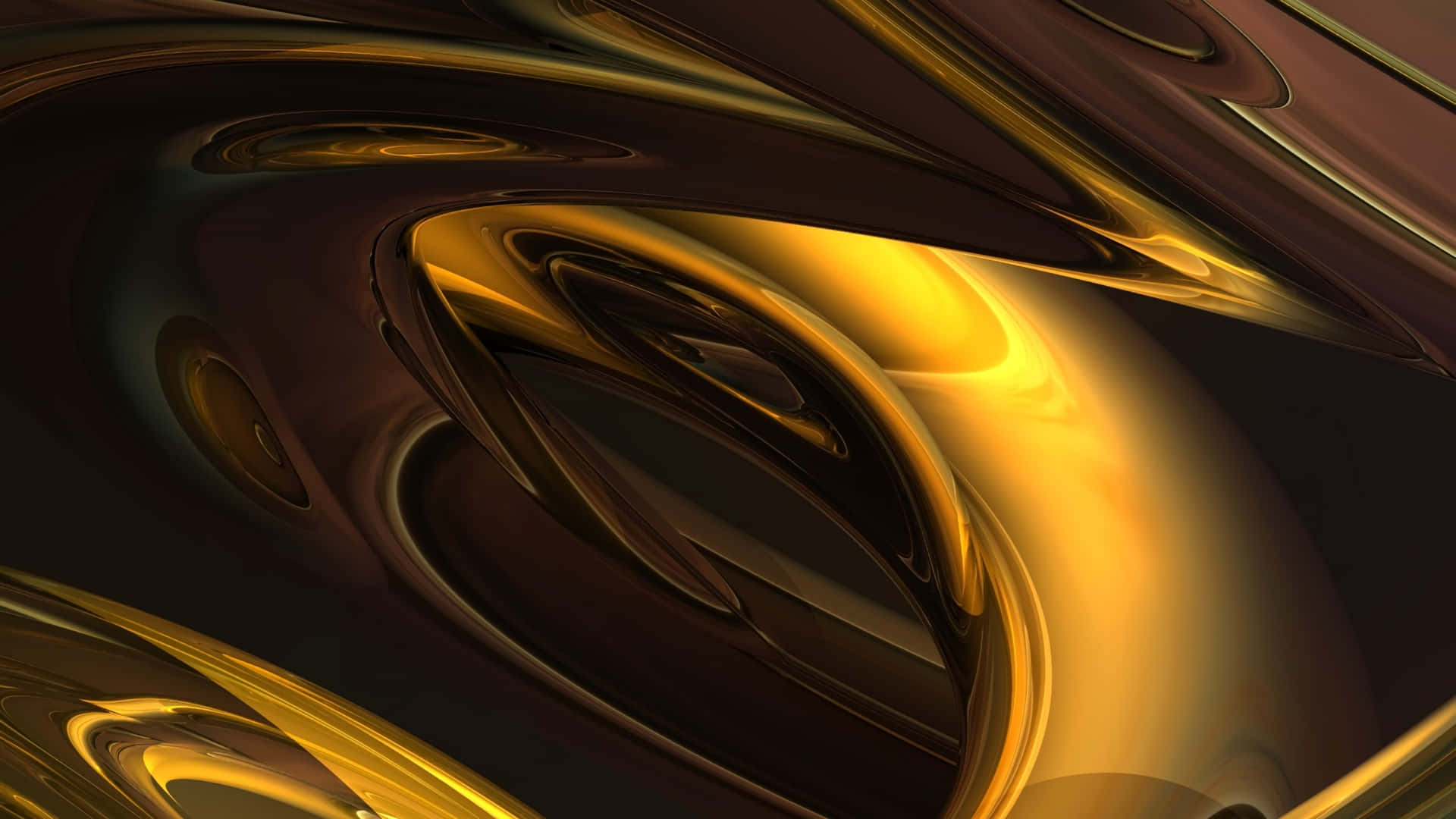 Abstract Golden Swirls PNG