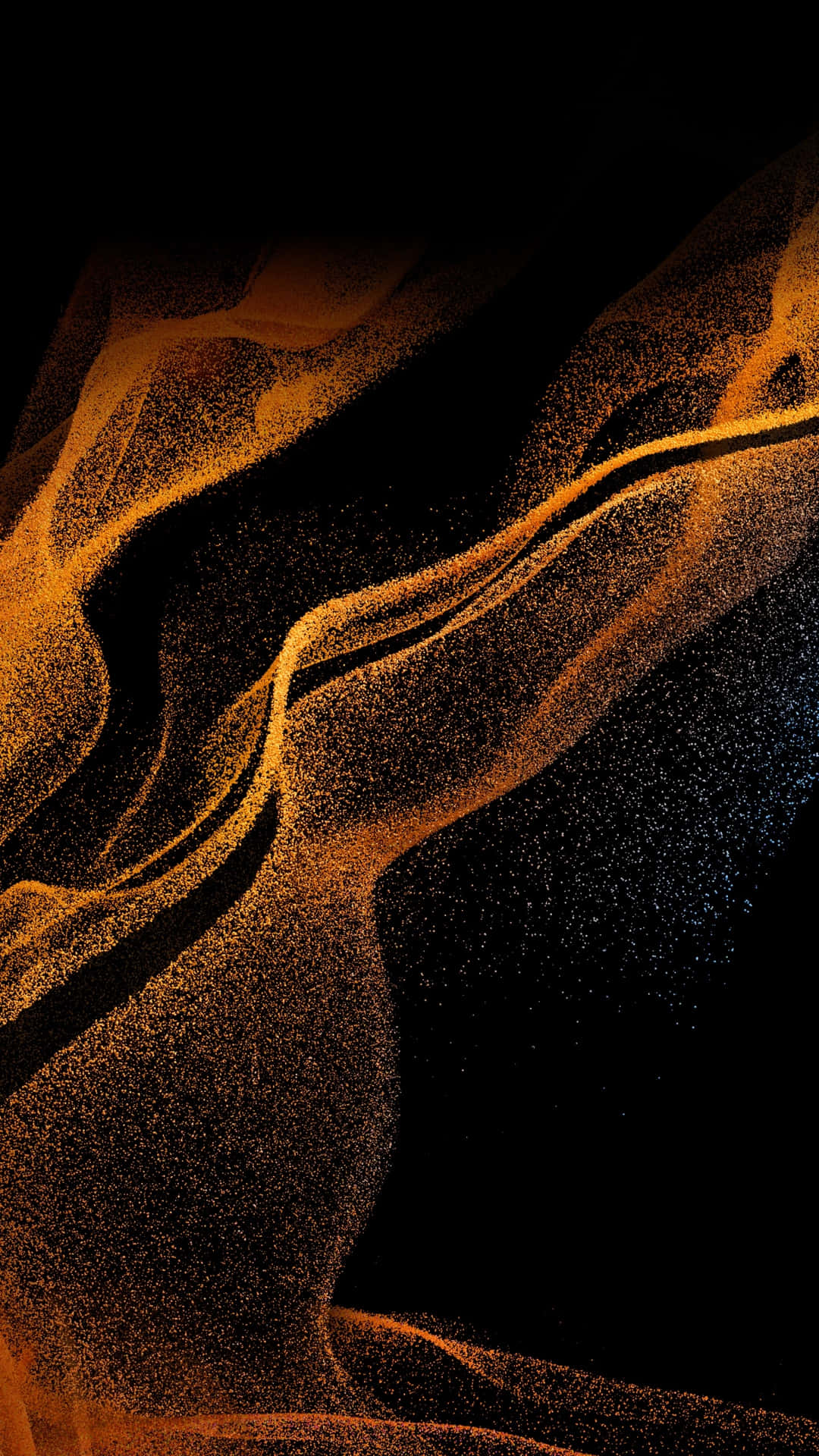 Abstract Golden Swirlson Black Background Wallpaper
