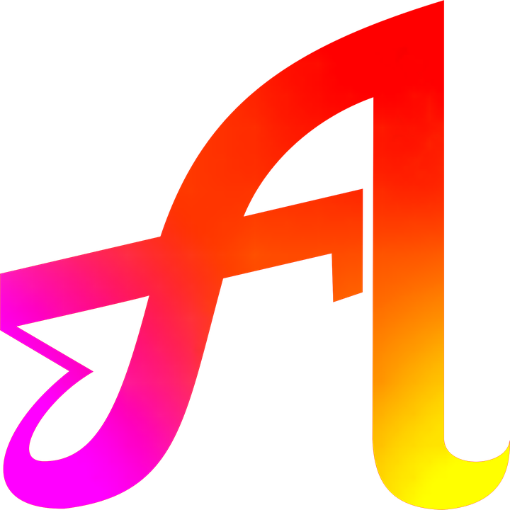 Abstract Gradient Letter A PNG