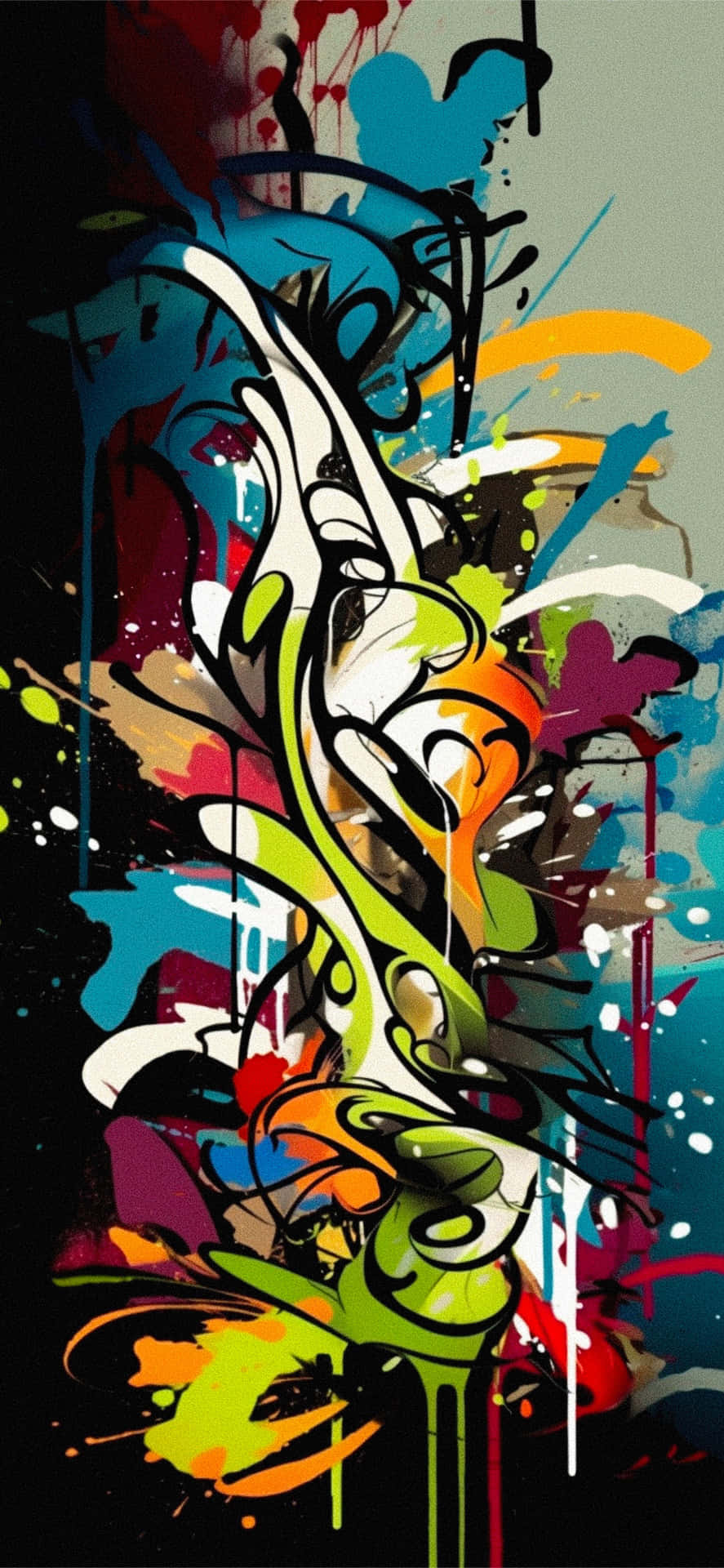 Abstract Graffiti Floral Explosion.jpg Wallpaper