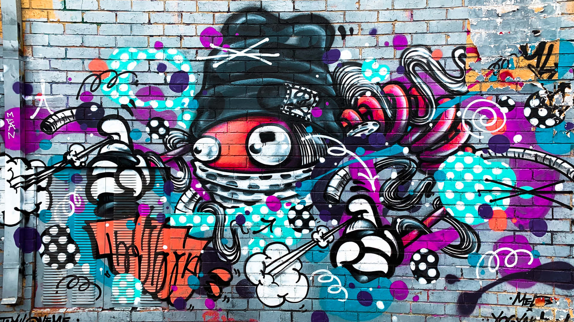 Abstract Graffiti Wall Art Wallpaper