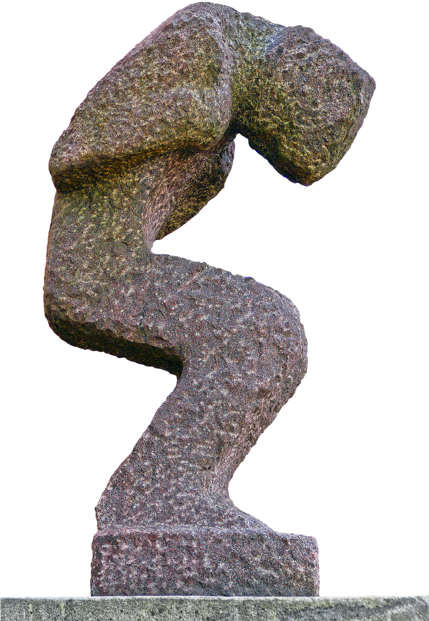 Abstract Granite Sculpture PNG