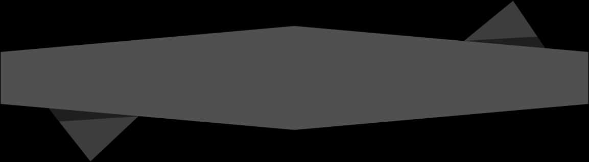 Abstract Gray Ribbon Banner PNG