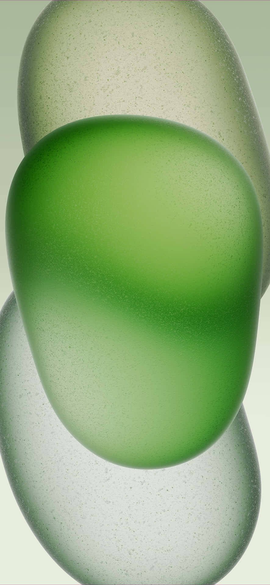 Abstract Green Ellipses Design Wallpaper