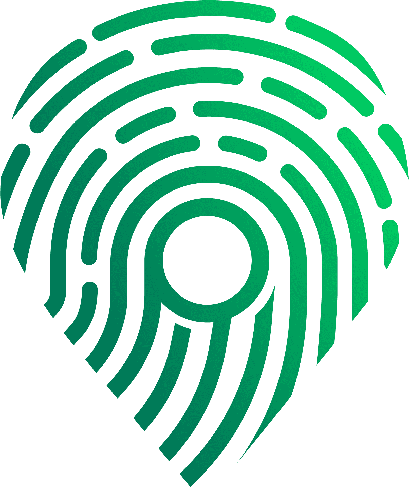 Abstract Green Fingerprint Logo PNG