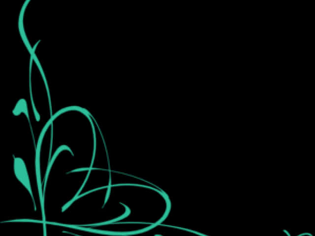 Abstract Green Floral Design PNG