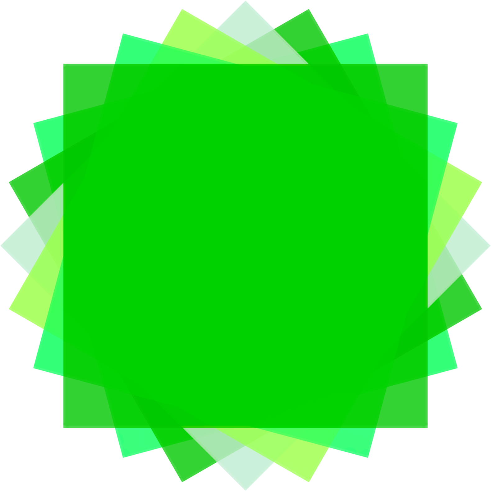 Abstract Green Geometric Layers.png PNG