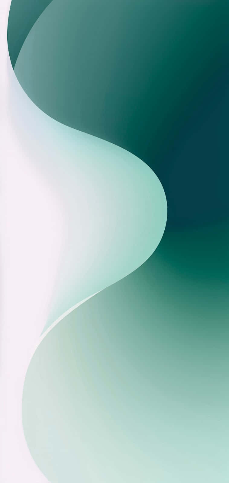 Abstract Green Gradient Curves Wallpaper