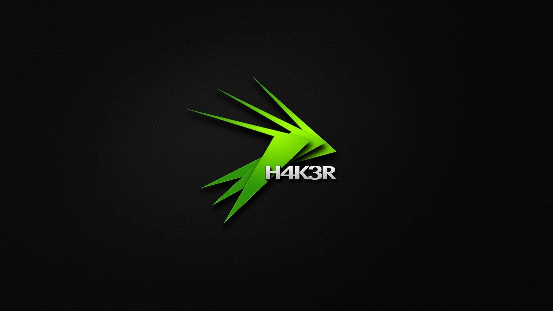 Abstraktgrön Hacker-logotyp Full Hd. Wallpaper