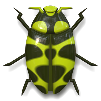 Abstract Green Ladybug Illustration PNG