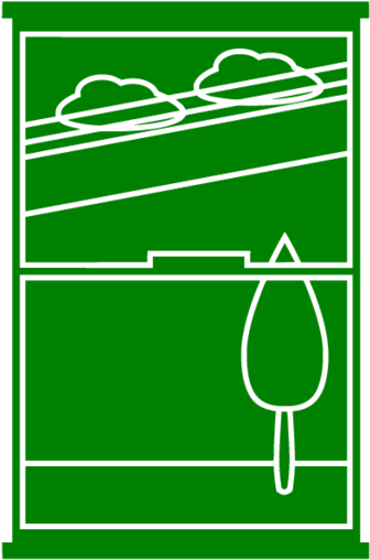 Abstract Green Landscape Line Art PNG