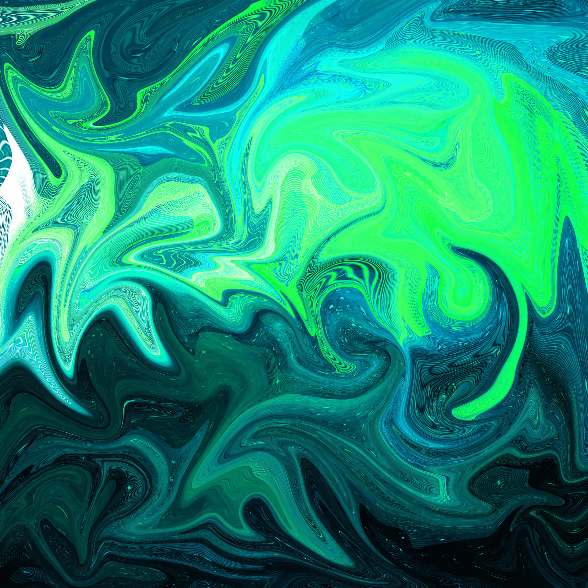 Abstract Green Marble Swirls Pattern Wallpaper