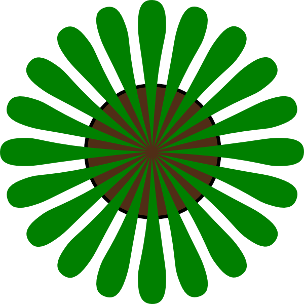 Abstract Green Radial Design PNG