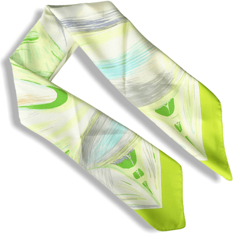 Abstract Green Scarf Design PNG