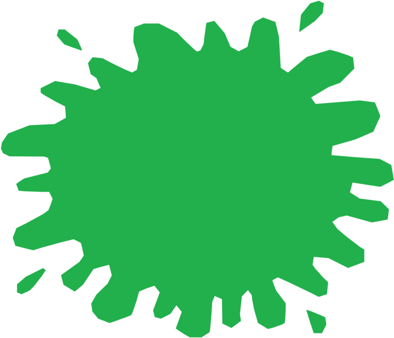 Abstract Green Splash Shape PNG