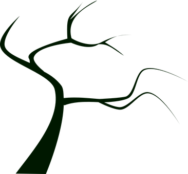 Abstract Green Tree Branches Vector PNG